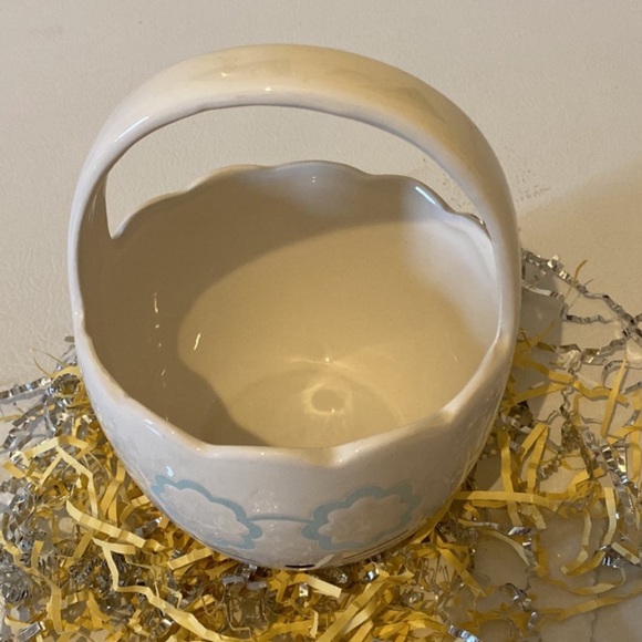 Ceramic Easter candy dish basket, Honey Bunny Cute as a button! New no tag. - Picture 5 of 5